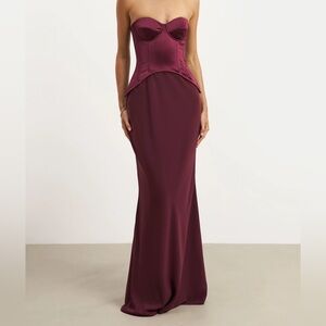 Because of Alice satin corset gown